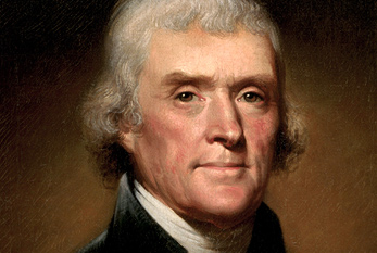 Portrait de Thomas Jefferson.