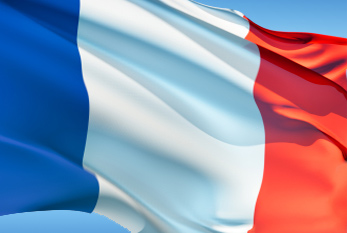 Drapeau français sur la fête nationale.