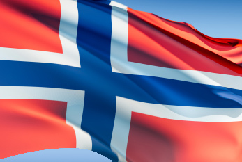 Drapeau norvégien lors de la Journée nationale norvégienne.
