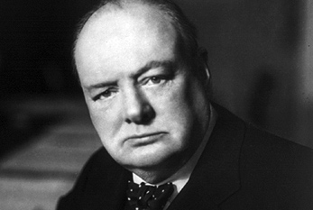 Sir Winston Churchill, Premier ministre du Royaume-Uni.