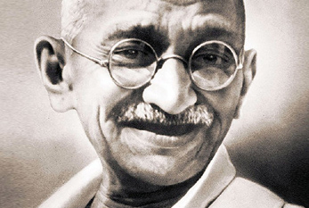Portrait de Mohandas Gandhi.