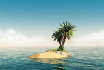 Une île déserte: Robinson Crusoe a passé plusieurs années sur une île avant d'être secouru.