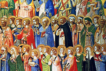 Les précurseurs du Christ avec les saints et les martyrs.